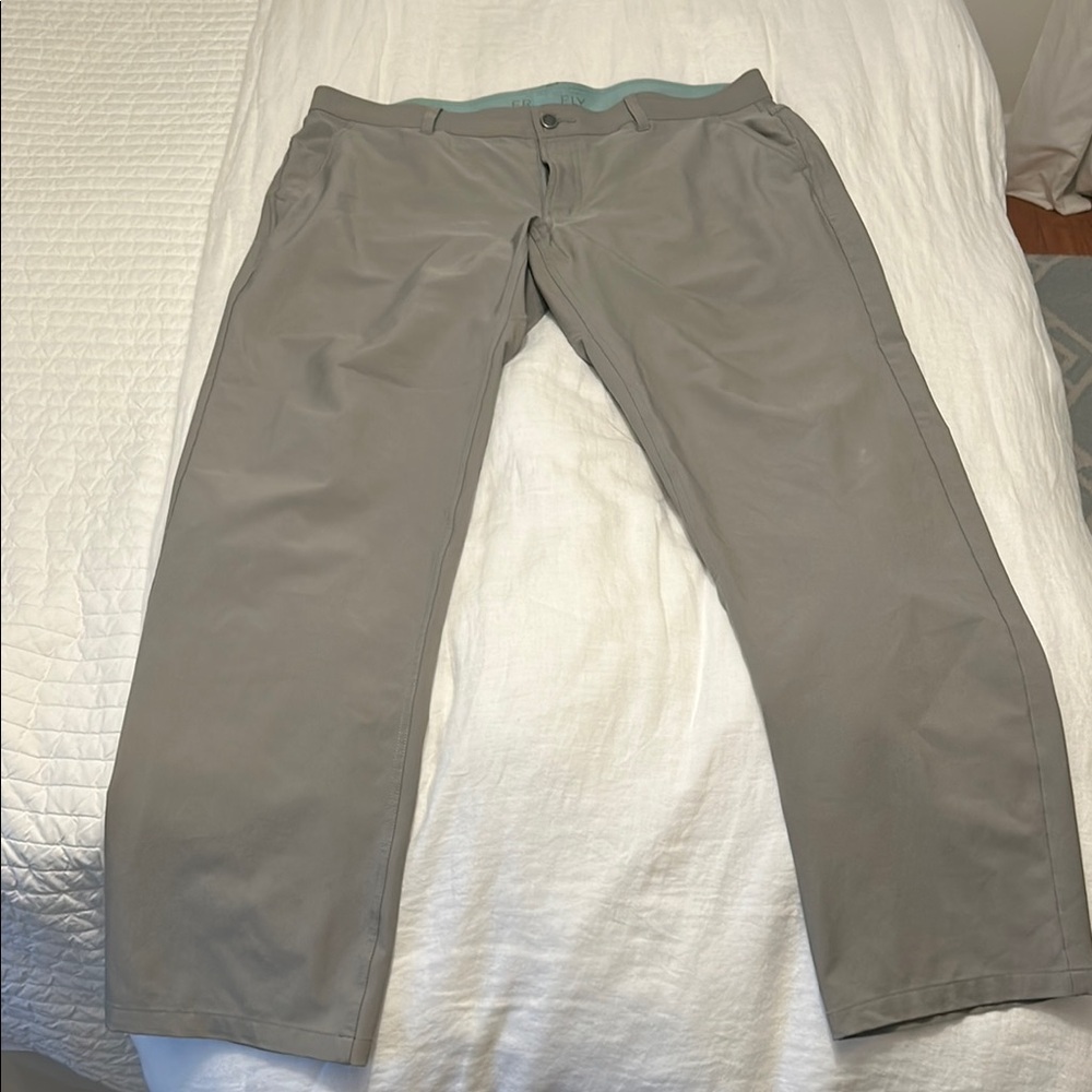 Free Fly Apparel Gray Chinos Versatile Cotton Blend